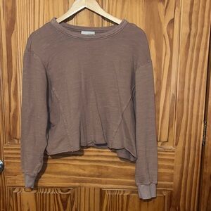 Universal Thread Goods Casual  light Brown Women's Crewneck cropped sweatshirt